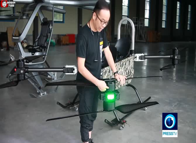 Video :An octocopter with two seats is being tested by a Chinese manufacturer